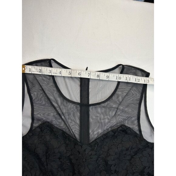 Ark & Co. Black Lace Romper With Mesh Neckline & Back Womens Size L - Picture 4 of 12